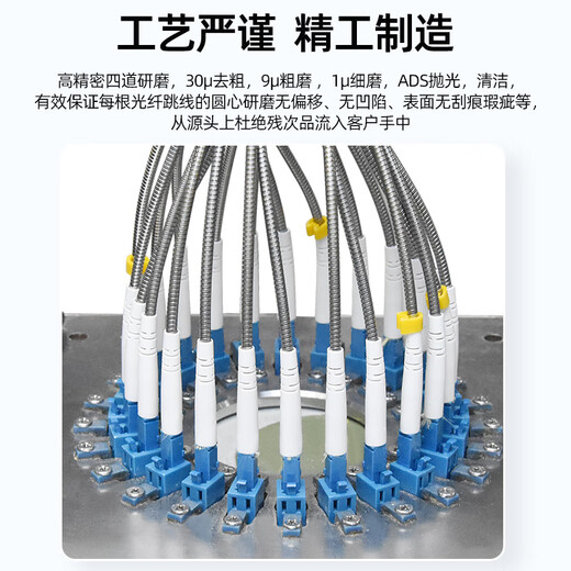 
Youpulian Outdoor field optical cable single mode 4 four-core tail cable SC-LC-FC-ST Outdoor base station stretch armored fiber jumper finished optical brazing wire field optical cable single mode four-core LC-FC 50 meters