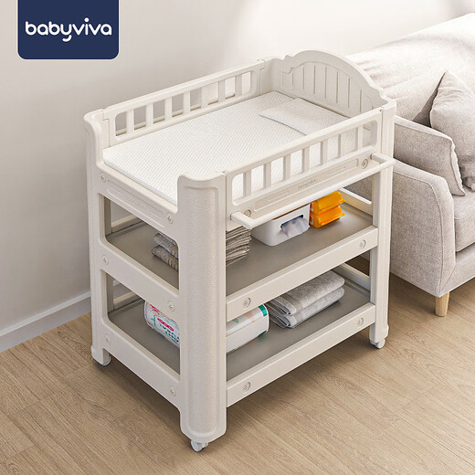 Babyviva Baby Diaper Table Baby Touch Care Table Changement Changement de couches de baignoire nouveau-née mobile Tableau de tissu de baignoire + tampon en latex Autre structure de cadre