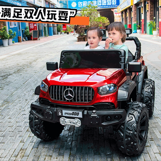 Aibeiao Children's Electric Vehicle Quatts à quatre roues pour adultes, jouets à double enfant télécommande pour enfants à quatre roues motrices véhicule hors route peut être conduite en bleu: batterie à quatre roues motrices + siège dur de la batterie dure 131 cm 131cm