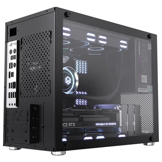 半岛铁盒（PADO）N4黑色MATX机箱 240水冷位/桌面便携式手提台式电脑主机外壳/迷你侧透玻璃/支持显卡长度360MM