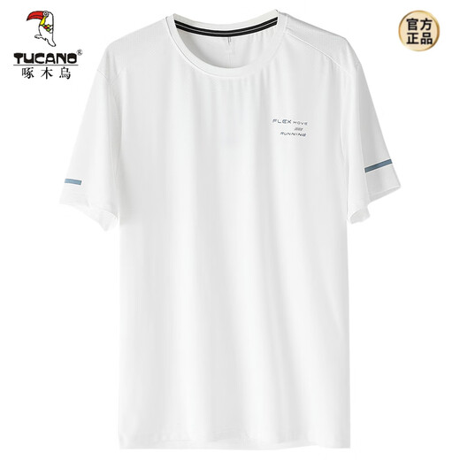 
Woodpecker (TUCANO) ice wire mesh quick-drying round neck short-sleeved T-shirt for men in summer outdoor fitness jogging T-shirt breathable and comfortable C3BHT-HC9905A white L 100Jin [Jin equals 0.5 kg]-120Jin [Jin equals 0.5 kg]