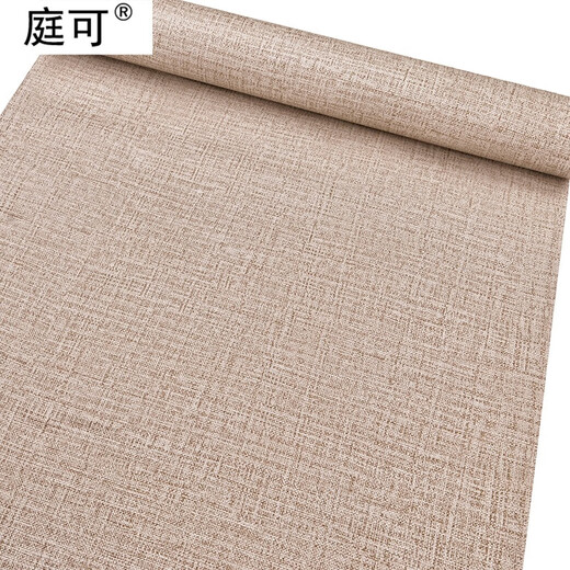 XMSJ Silk PVC Wallpaper Self-adhesive Solid Color Wall Cloth European Pearlescent Bedroom Living Room Renovation Sticker 9903-2 White Rose 45CM*10M