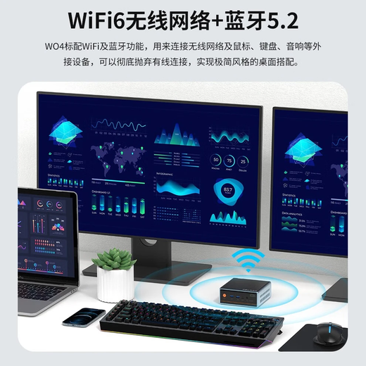 Panlei National Subsidy 20% mini host AMD Ryzen R7 5700U mini host eight core 16 threads 16G 512G gaming office design editing desktop computer