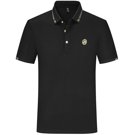 与狼共舞通用冰丝棉短袖t恤男衬衫上衣男装翻领POLO衫半截袖青年2025年夏 679白色 M