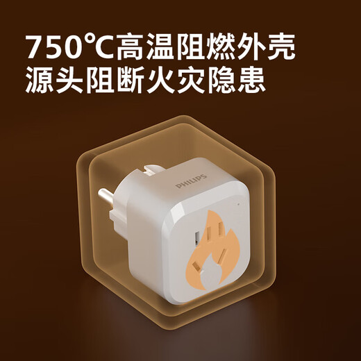 Philips Overseas Conversion Plug British Standard/European Standard/American Standard/Australian Standard Multi-Country Travel Converter One-to-Multiple Countries Suitable for South Korea, the United States, Japan, Southeast Asia, Europe, European Standard to National Standard