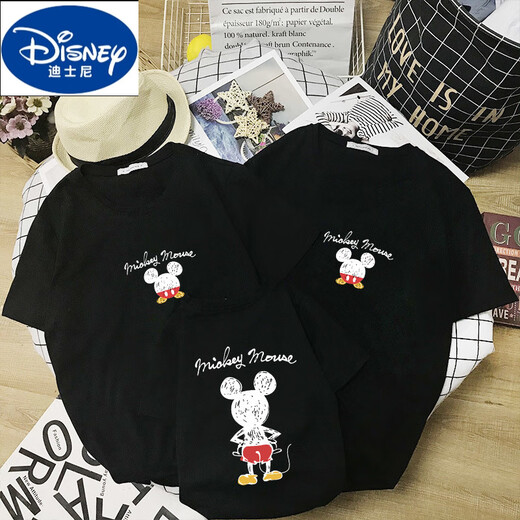Disney Parent-Child Summer Wear 2025 Neue Familie mit drei und vier familienmodische Mutter-Tochter-Wear-Geschwister-T-Shirt T-Shirt Kurzärärmelte SQ686: Grey 165 Mom S