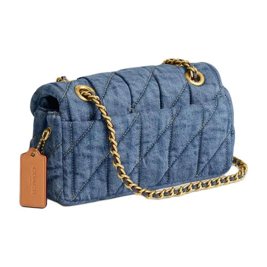 Entrenador (entrenador) Bolsa de mujeres Counter de 24 años Nuevo Tabby 20/26 Denim Bolsa de cadena magnética Acolchada Bolsa Crossbody Women's Women [Small] Denim Blue CR701-B4/In