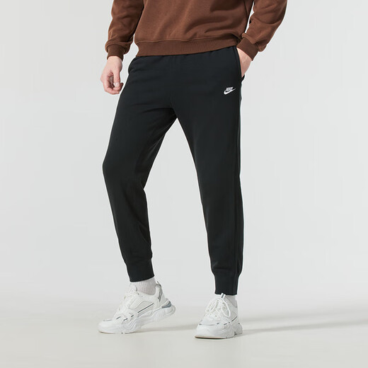 Nike (NIKE) sports suit sweatshirt men's 25 spring new fitness training pullover fashionable sweatpants trousers two-piece set FN3889-133/white+FN3802-010/black M