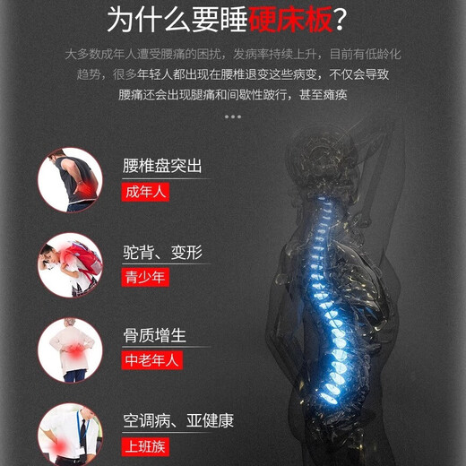 哈骆顿护腰硬床板实木板垫硬板床垫加硬板床楠竹板床板垫片软床变硬神器 【超宽6.0cm】护腰床板1350*2000 环保木蜡油+静音棉（无布套）