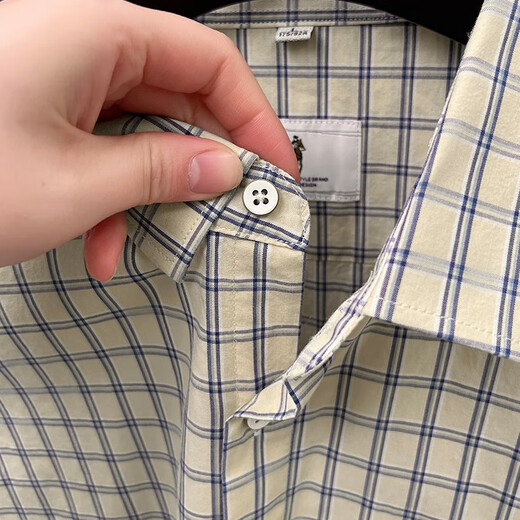 CAR CLÁSICO 100% Pure Cotton Summer Nuevo hombre de manga corta Masca Business Casual Plaid Malyved Men's Shirt Middle-Eby y Young AN15271 Caki XL