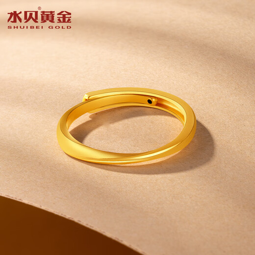 Water shell gold pure gold 999 Mobius open ring Valentine's Day gift for best friend and wife. Circle mouth 12# Mobius open ring gold weight is about 1g + more refunds or less compensation
