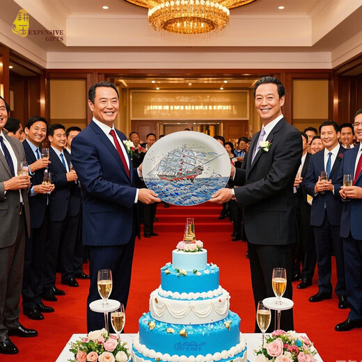耕玉一帆风顺公司开业礼品办公室摆件高端乔迁之喜客厅摆件玄关 新一帆风顺晶雕手绘盘-定制专用