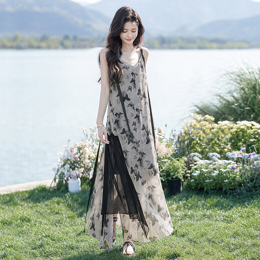 Cypress Long Dress 2025 Summer New Women's Elegant Elegant Temperament