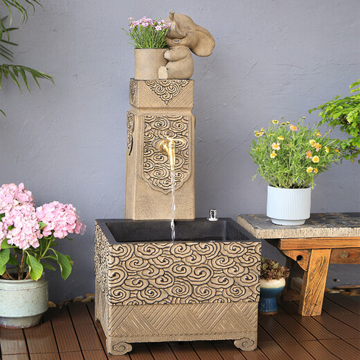 Yushixuan outdoor mop pool courtyard garden watering flower vertical faucet outdoor balcony column water plug floor-standing wash basin Xiangyun Jixiang column mop pool with faucet