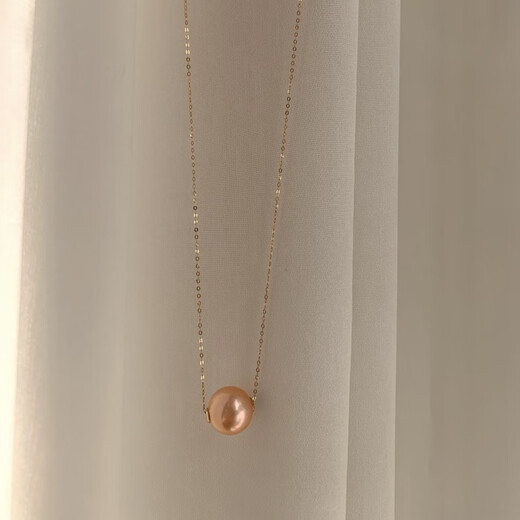 KRV Natural Freshwater Pearl Aurora Edison Grape Seed Red (China Red) S925 Silver Necklace Pink