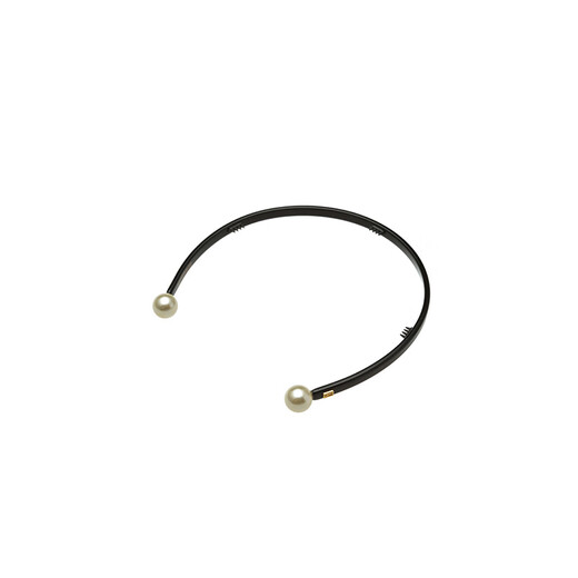 ALEXANDRE DE PARIS Fiber Bead Series Hairbands Simple Hair Accessories Women's Hair Accessories Gifts for Girlfriends Premium N Black