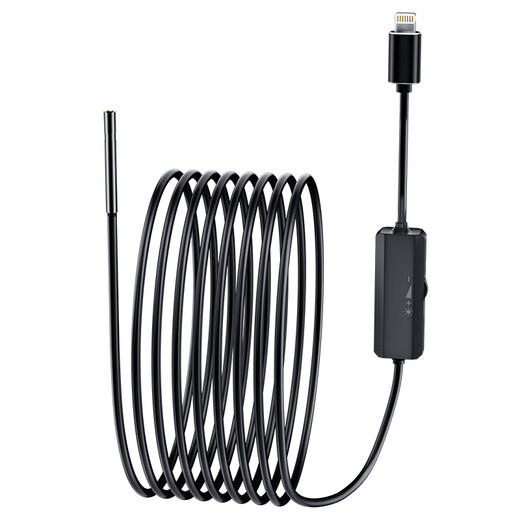 ZCF 5 million pixel Apple mobile phone direct connection high-definition industrial endoscope camera Android mobile phone waterproof endoscope Apple direct connection 5.5mm-1 meter hard line