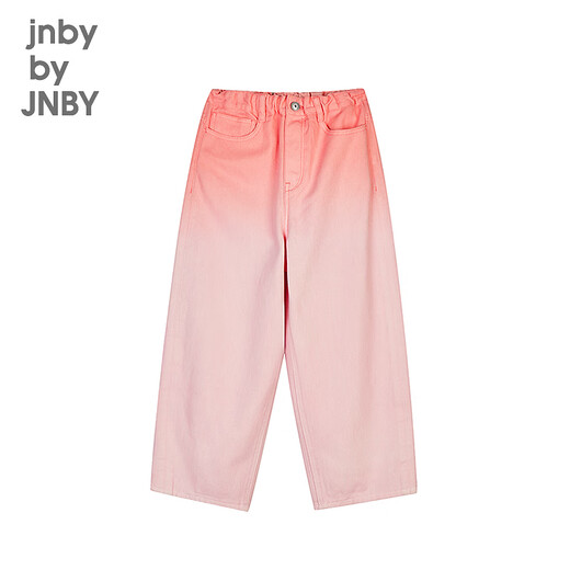 jnby by JNBY新款江南布衣童装宽松直筒裤牛仔长裤25春男女童1P1E10550 679/荧光粉 120cm