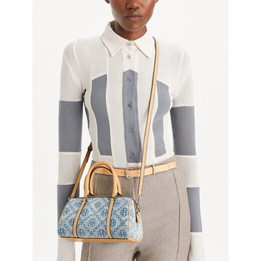 汤丽柏琦（Tory Burch）美国直邮TORY BURCH汤丽柏琦系列包时尚经典百搭加友 粉末蓝167760-400 高12cm*长20.5cm*深9.5cm