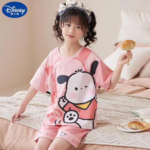 迪士尼（Disney）甜美可爱女童家居服套装优质棉少女款夏季短袖短裤甜美睡衣女孩 687莫代尔 160 大童XL码 建议身高160-170CM