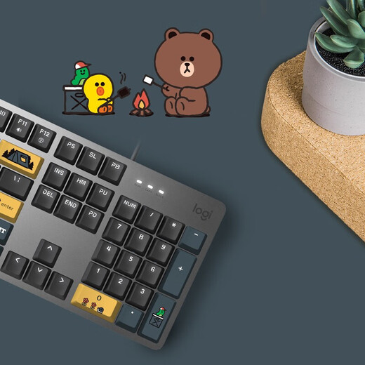 Logitech (logitech) K845 Проводная клавиатура Цвет клавиш клавиш 104 Ключ Blue Chariot Cherry Blossom Powd