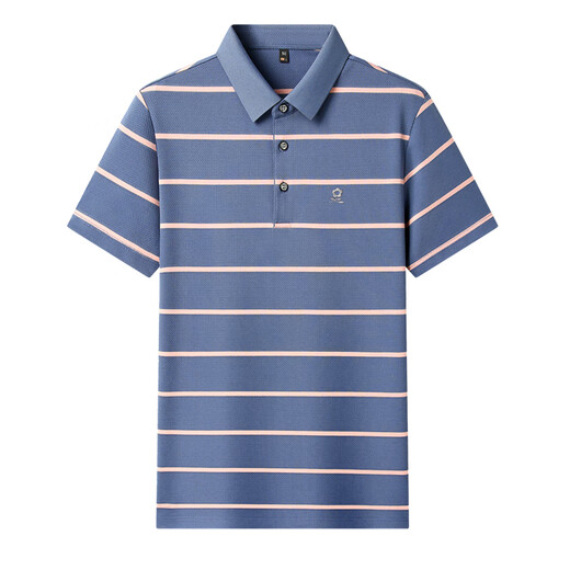 Montagut Polo Camisa Camiseta de manga corta para hombres en el verano Nuevo solapa de alta gama El algodón de seda de algodón de algodón de algodón de algodón de algodón 15100 de color verde claro Size 165