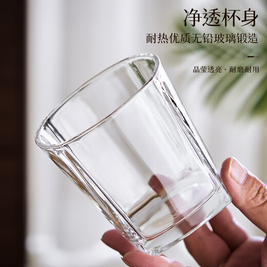 青苹果 加厚无铅玻璃杯295ml6只 鸡尾酒洋酒杯威士忌杯 啤酒杯水杯茶杯