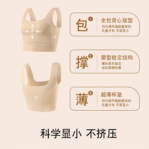 Ropa interior Langsha Liquid Foundation para mujeres con senos grandes, sujetador de espalda hermoso y sin trazarse, adelgazamiento del cuerpo, deportes, chaleco de suspensivo desnudo envuelto en senos