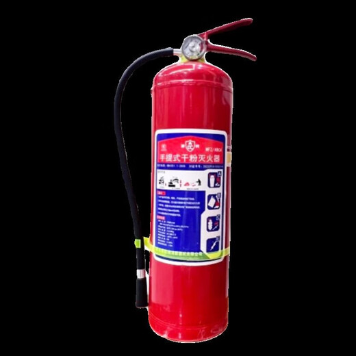 西安手提式干粉灭火器MFZABC12358kg国标4公斤消防器材商用工厂家 A40-1KG灭火器(3C认证)日期2024