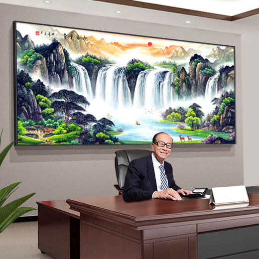 Neues chinesisches Stil Wohnzimmer Sofa Hintergrund Wand Wandgemälde 3D dreidimensional dekorative Malerei Büro Landschaft Chinesische Malerei