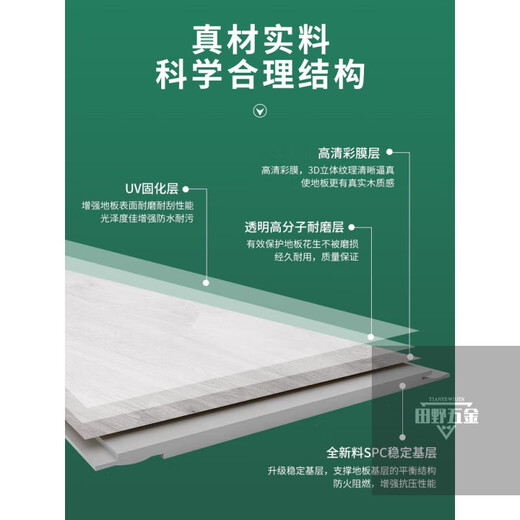
Shantoulincun spc lock floor thickened wear-resistant waterproof PVC stone plastic floor legacy-free environmentally friendly household commercial wood floor renovation model 693 (3.8mm thick)
