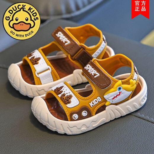 G.Duckkids Little Yellow Duck Sandalias para niños para niños 2025 Nuevos niños de verano SOFT SOFT SOLE BEBY 0-3 NIÑOS Y GIRLES SAND [878 Sandalias] Gris 23 Longitud interna 15 cm