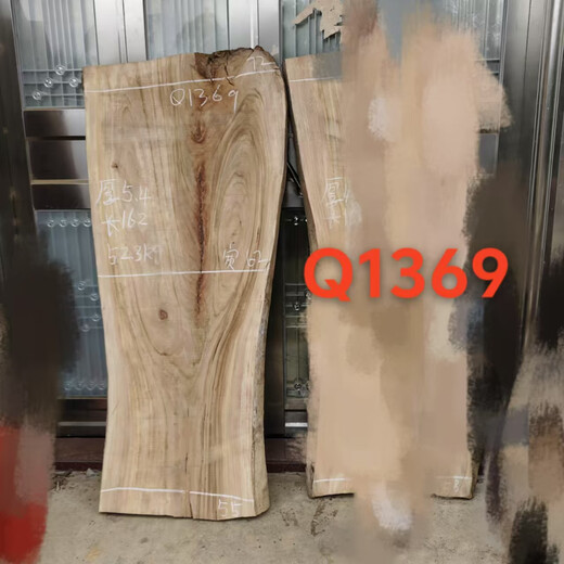 OUOETY natürliches Vollholz, natürliche Kante, Kampferholz, altes Material, Massivholzplatte, original ökologisches Teetischbrett, kundenspezifisches Holz Q1369, Länge 162, Breite 55–72, Dicke 5,4, poliert und versendet