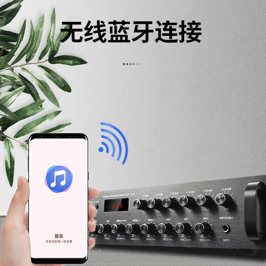 纽曼定压定阻功放蓝牙音响家用大功率功放机 大功率蓝牙六分区分区蓝牙功放1200W