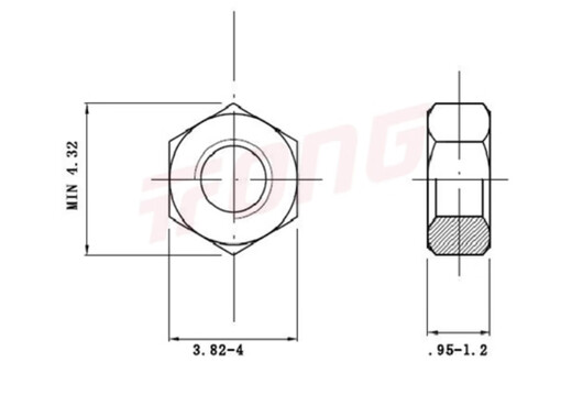 Fengxi Dongming TE 304/316 stainless steel GB6172 hexagon thin nut Thin nut M4M5M6M8M10M24 M42*4.51 304
