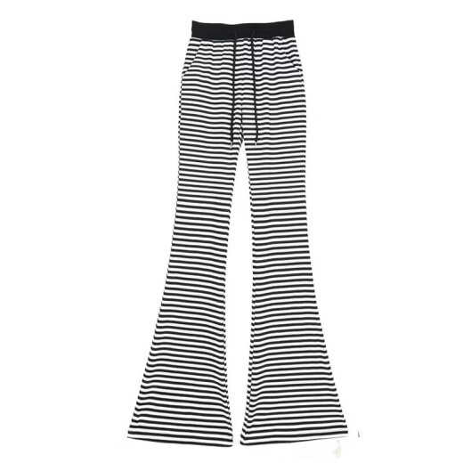 
2025 spring and summer drooping stripes loose casual micro-flare pants high waist wide-leg pants floor-sliding long pants women's trendy color [MY-686] 4XL