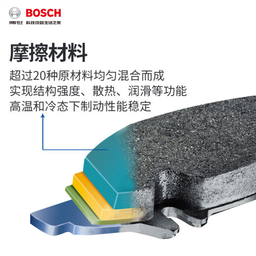 博世（BOSCH）刹车后片刹车皮适用于现代伊兰特-三厢 0986T12138