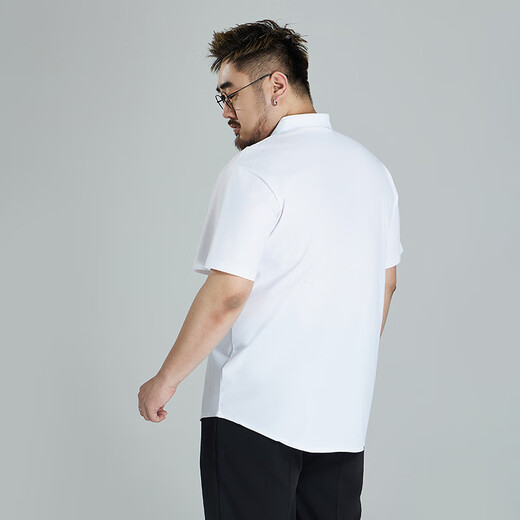 Ayou Fat Summer Loman большой размер рубашка рубашка льда Elastic Loak Business Casual Rilling Runte Men Men Men