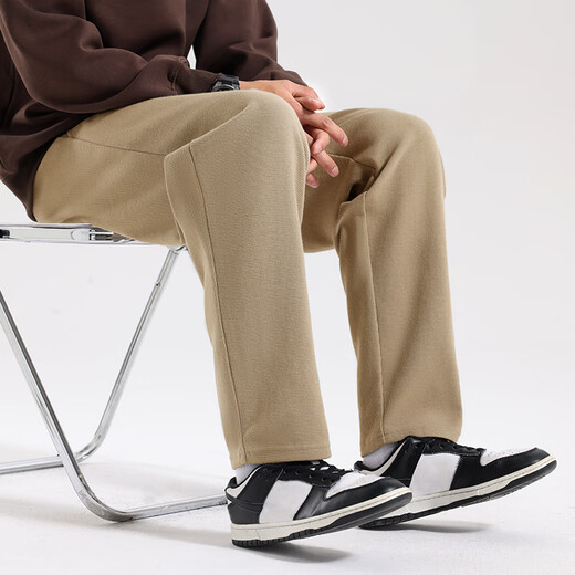 Jeanswest American casual sports pants for men spring and summer loose large size tapered sweatpants ins trend versatile waffle pants for men heather gray (Panda Xiansen pants label) 2XL (185) (weight 160-180Jin Jin is equal to 0.5 kg)