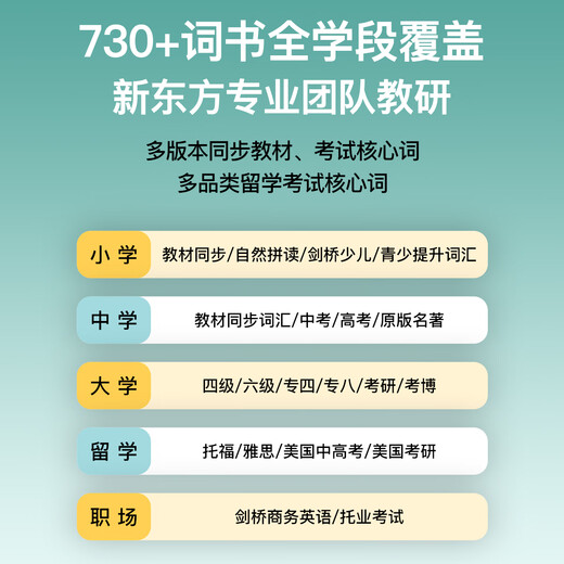 New Oriental Vocabulary Pro Vocabulary T2 eye-protecting ink screen word machine English word card portable word machine primary school junior high school high school college level 4 and 6 700+ word book third generation pro yellow (free lanyard + protective cover)