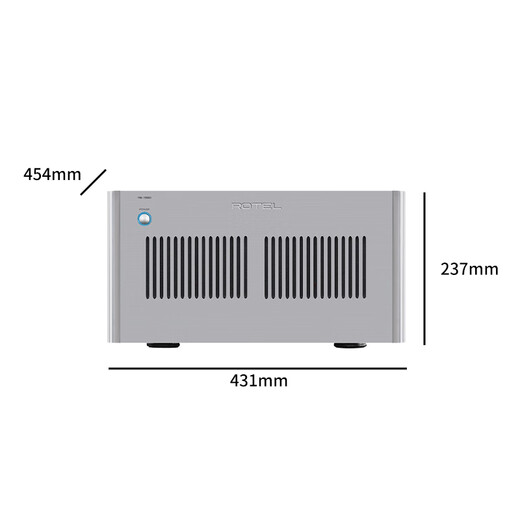 ROTEL路遥 RB-1590 音响 音箱 hifi高保真 后级功放 立体声后置功率放大器 350W/声道 平衡输入 银色