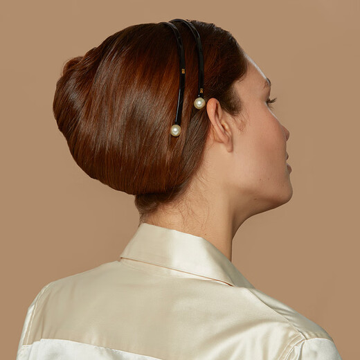 ALEXANDRE DE PARIS Fiber Bead Series Hairbands Simple Hair Accessories Women's Hair Accessories Gifts for Girlfriends Premium N Black