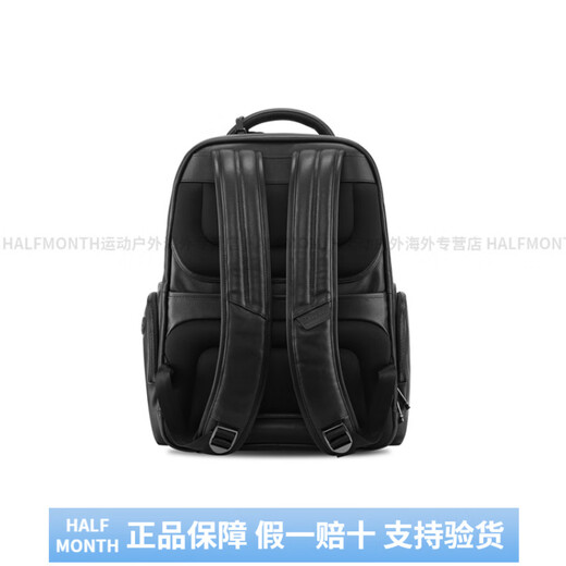 新秀丽（Samsonite）Encode简约纯色大容量商务通勤织物牛皮革书包背包双肩包男款黑色 基础装(包+吊牌)