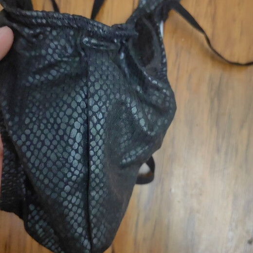 
thong men 2 pieces black men's one-piece perspective metal chain hollow sexy one-piece personality thong 1 piece black metal chain confidential shipping 90-180