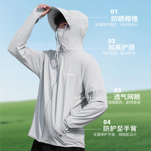 
Huili sun protection clothes men's summer ultra-thin breathable original yarn cool sun protection skin coat quick-drying fishing jacket