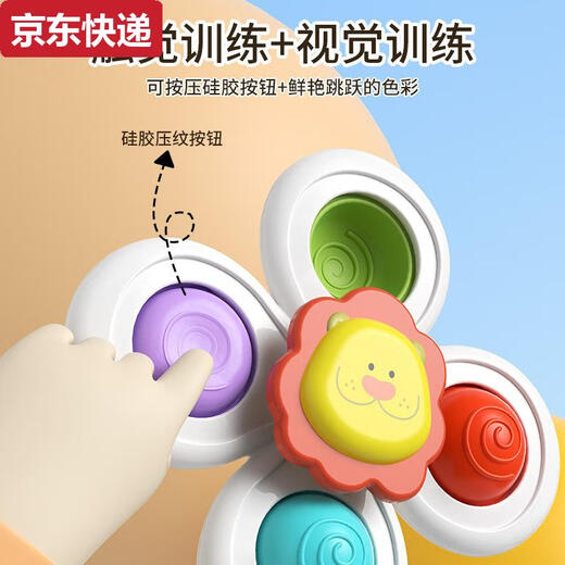 Posaborador de juguete de cochecito de cochecito Mesa de comedor Copa de succión Copa de succión Baby Los juguetes de silla de comedor de educación temprana se pueden morder pulsera de pulsera de silicona + paquete de taza de succión 3 o