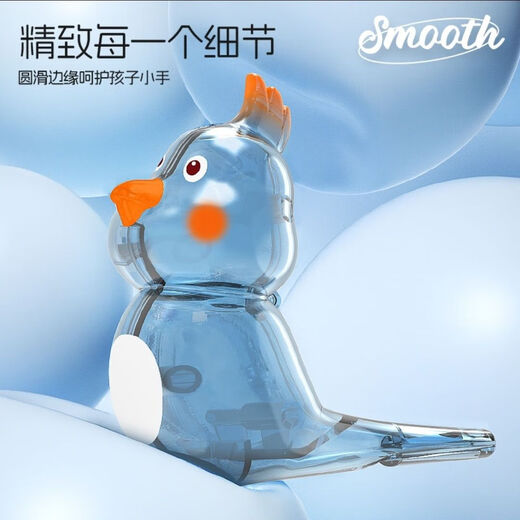 Water Bird Whistle Cartoon transparente Cartoño La Pronunciación de la Pronunciación Muscular de la Música para niños de los niños La creatividad puede agregar agua para aprender juguetes de pájaros, agua transparente, pájaro azul + cordario amarillo - se puede llenar con agua