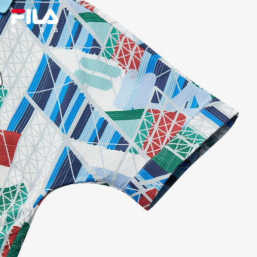 Fila x Pompidou Center Fila Children's Clothing Children's Shirt New Men's and Large Children's Casual Short-Sleeved Tops Full Print One-ZA 150 cm