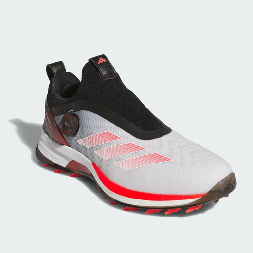 Adidas Golfschuhe für Männer Adizero ZG Sportkomfort, Nicht-Schlupf- und Wasserspritzer Boa 2025 Neue Style Spikes IH9896 Weiß/Bright Red/Black 40 (UK7)