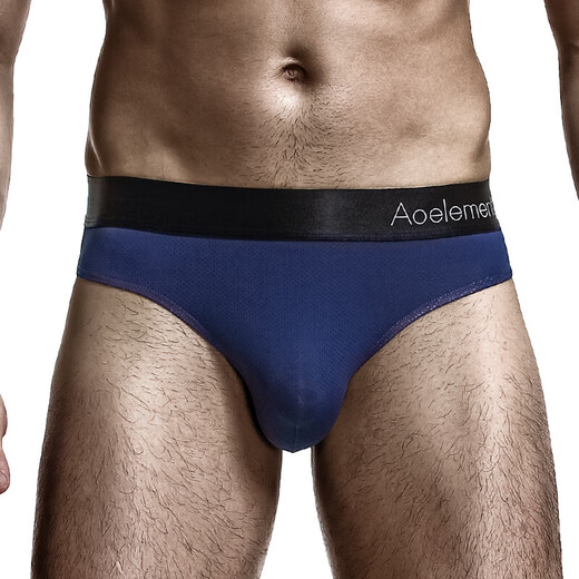 
Men's low waist solid color U convex elastic tight ice silk sexy T-pants slippery hip breathable thong T-pants sports 4-pants mixed color 4-pants XL